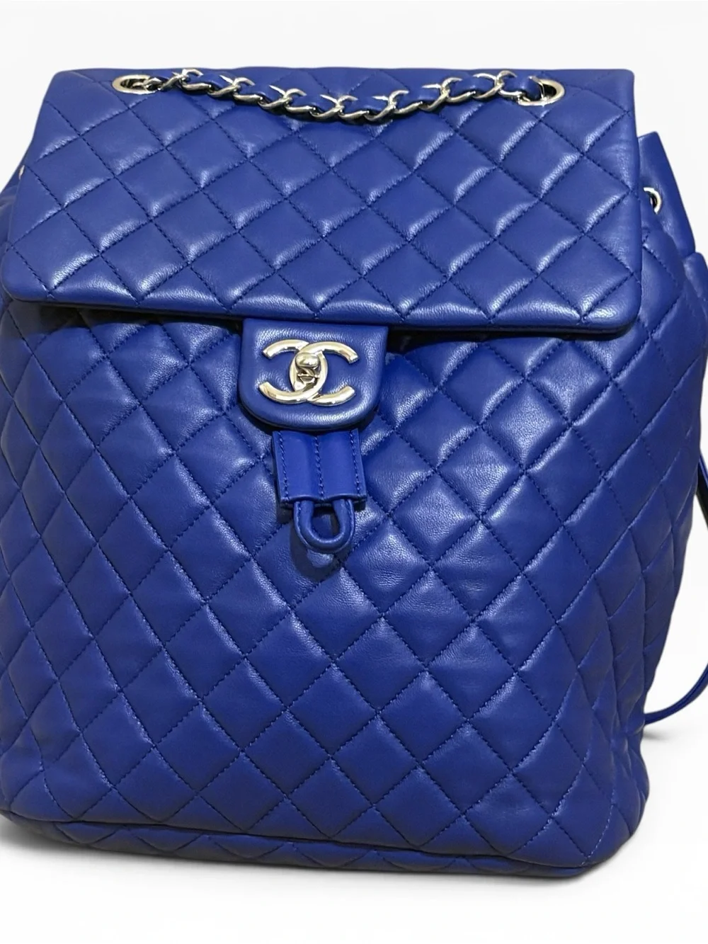 CHANEL Urban Spirit Large Backpack Royal Blue Quilted Lambskin 22 Series